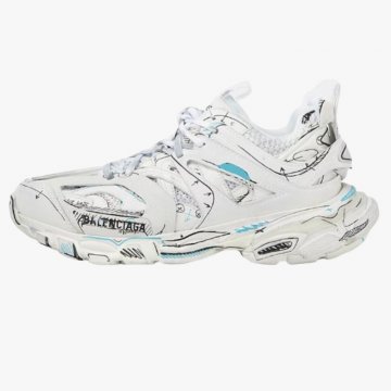 Balenciaga Triple S Low White Distressed