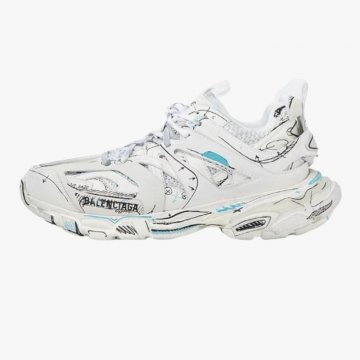 Balenciaga Triple S Low White Distressed